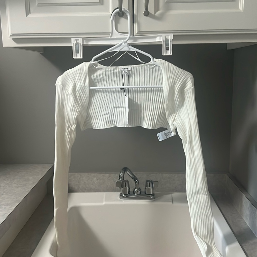 NWT * Garage Cream Ribbed Sweater Size P/S
